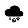 Weather snowfall icon simple