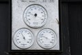 Weather station with barometer, thermometer and hygrometer Royalty Free Stock Photo