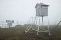 weather station in fog. meteorology Royalty Free Stock Photo