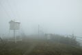 Weather Station in fog scene. meteorology Royalty Free Stock Photo