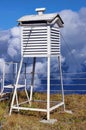 Weather station in mountain lanscape. Royalty Free Stock Photo