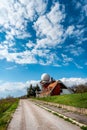 Weather station with Radar Dome Royalty Free Stock Photo