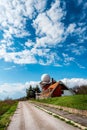 Weather station with Radar Dome Royalty Free Stock Photo