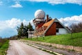 Weather station with Radar Dome Royalty Free Stock Photo