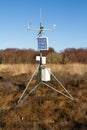 A weather station with solar panel Royalty Free Stock Photo