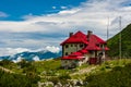 Weather station under Pietrosul Rodnei mountain in Rodna Mountains National Park, Muntii Rodnei National Park, Romania, Romanian Royalty Free Stock Photo