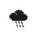 weather storm illustration, sun rain symbol - weather storm icon