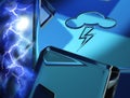 Weather Symbol - lightning Royalty Free Stock Photo