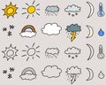 Weather symbols Royalty Free Stock Photo