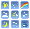 Weather symbols set Royalty Free Stock Photo