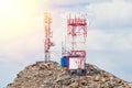 Weather tracking station in the mountains Royalty Free Stock Photo