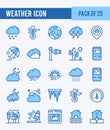 25 Weather. Two Color icons Pack. vector illustration