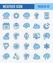 25 Weather. Two Color icons Pack. vector illustration