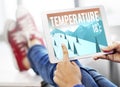 Weather Update Temperature Forecast News Meteorology Concept Royalty Free Stock Photo