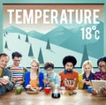 Weather Update Temperature Forecast News Meteorology Concept Royalty Free Stock Photo