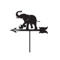 Weather vane with an elephant Royalty Free Stock Photo