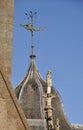 Weather vane on roof