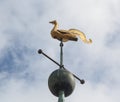 Weather vane on tower of Ludlow parish church Royalty Free Stock Photo