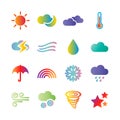 Weather vector gradient icons