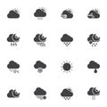 Weather vector icons set