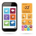 Weather widget template background. Royalty Free Stock Photo