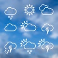 Weather widgets template icons for computing web.