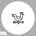 Weathercock vector icon sign symbol