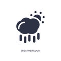 weathercock icon on white background. Simple element illustration from meteorology concept