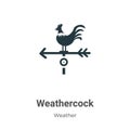 Weathercock vector icon on white background. Flat vector weathercock icon symbol sign from modern weather collection for mobile