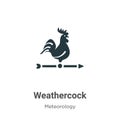 Weathercock vector icon on white background. Flat vector weathercock icon symbol sign from modern meteorology collection for