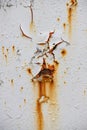 Rusty corrugated metal texture background. Rusted metal surface. Rust stains. Royalty Free Stock Photo