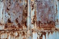 Rusty corrugated metal texture background. Rusted metal surface. Rust stains. Royalty Free Stock Photo