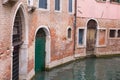 Weathered back street in Venice Italy Royalty Free Stock Photo