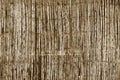 Weathered bamboo fence in brown tone