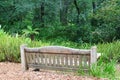 Weathered Bench in the Woods at Descanso Gardens Royalty Free Stock Photo