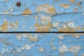 Weathered Blue Rustic Charm, Textured Surface with Flaky Paint and Aged Wood Planks for Design Use Royalty Free Stock Photo
