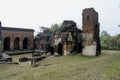 weathered brick shrine and collapsed chambers at kalachand temple complex Royalty Free Stock Photo