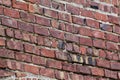 Weathered Brick Wall in a Small Town