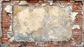 Weathered Brick Wall With Damaged Plaster Section Royalty Free Stock Photo