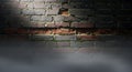 Textured brick wall with spotlight and dark shadows Royalty Free Stock Photo