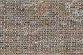 Weathered brick wall with mortar and concrete on the face Royalty Free Stock Photo
