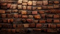 Weathered Brick wall, Rustic and charming, with Detailed Textures and Natural Lighting