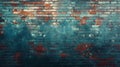 Weathered Brick Wall Teal Red Tones Texture Royalty Free Stock Photo