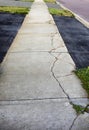 Weathered, Broken Cement Sidewalk Royalty Free Stock Photo
