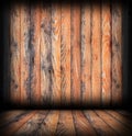 Weathered brown planks on interior backdrop Royalty Free Stock Photo