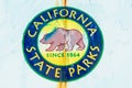 Weathered California State Parks sign Royalty Free Stock Photo