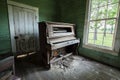 Weathered Church Piano Abandoned