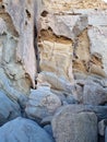 Weathered cliff face at Redhead Beach