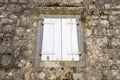 Closed White Shutters Horizontal Royalty Free Stock Photo