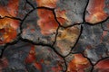 Weathered and cracked red rocky surface natural wallpaper background